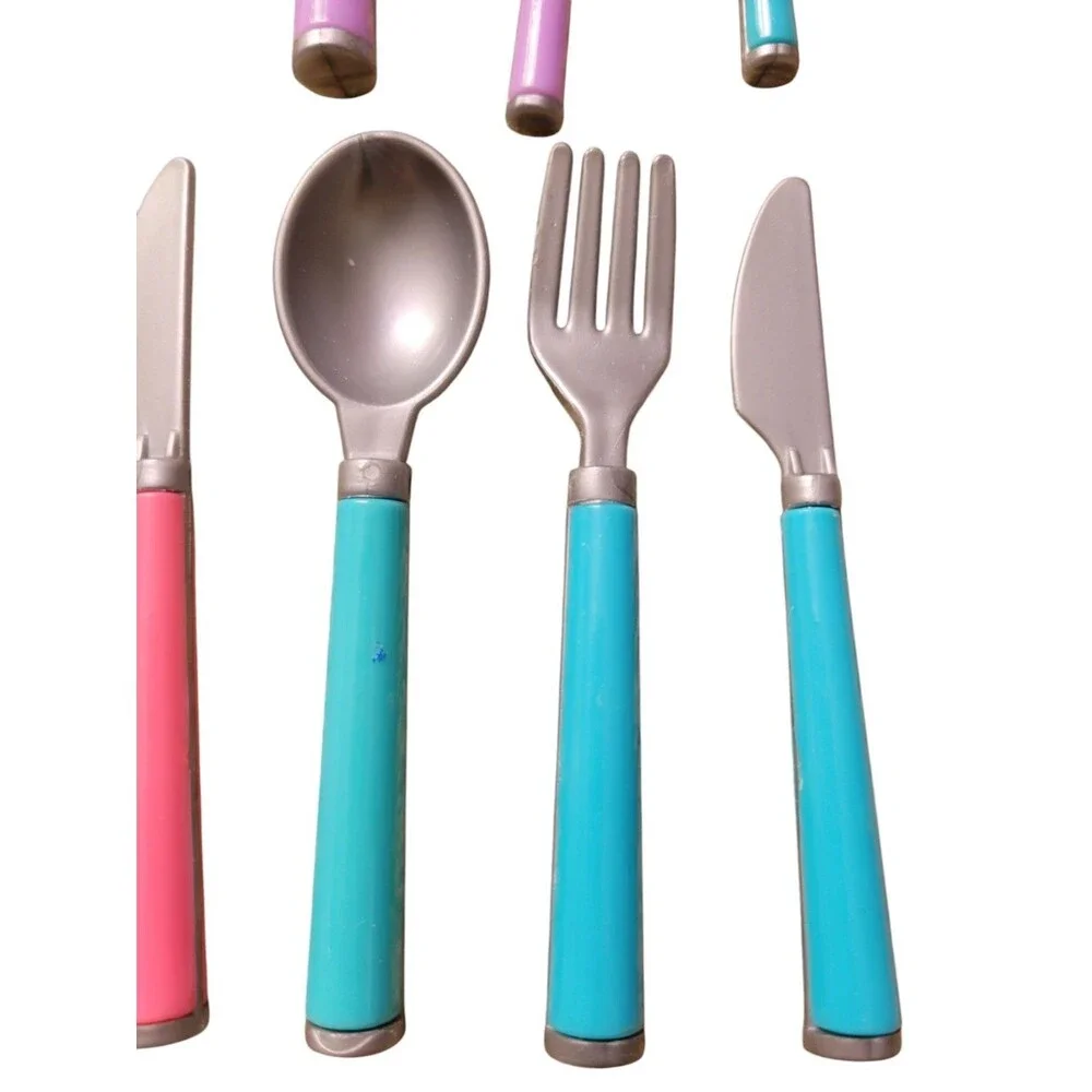 Lot Of 11 Pretend Play Kids Toy Silverware Utensils